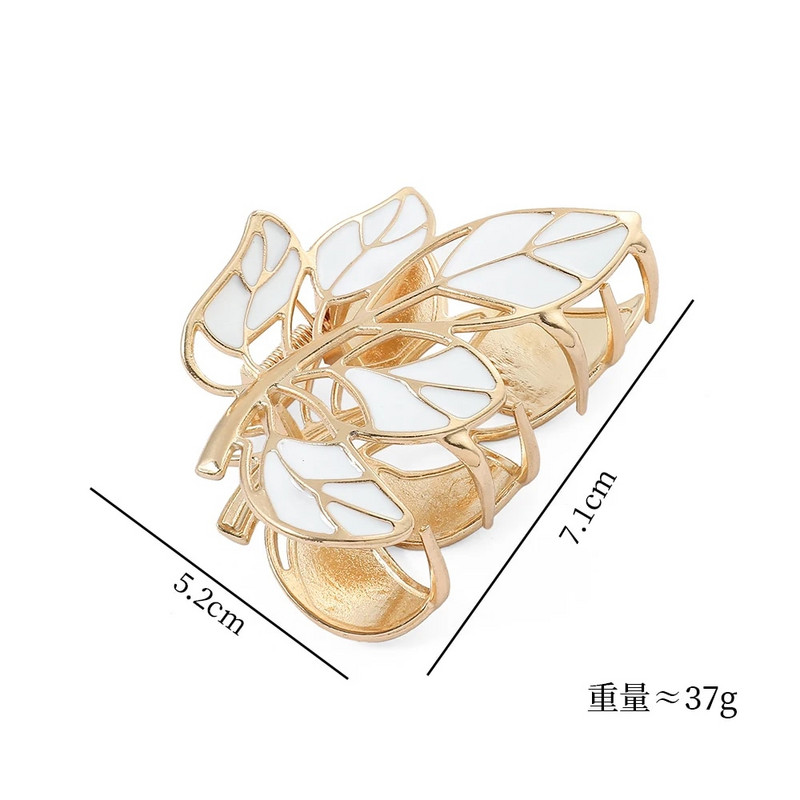 Бохемски арт стил Нокът за коса Творчески цветни щипки за коса с листа от растения за жени Момиче Нокът с опашка Летни сладки аксесоари за коса