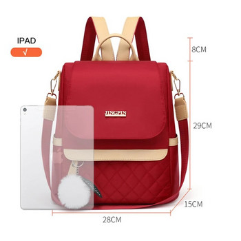 Fashion Nylon Mochila Trend μονόχρωμο Γυναικείο σακίδιο πλάτης Αντικλεπτική τσάντα ταξιδιού Σχολικές τσάντες Kawaii Bookbag Bolsa Feminina