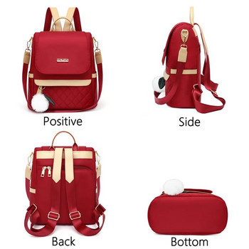 Fashion Nylon Mochila Trend μονόχρωμο Γυναικείο σακίδιο πλάτης Αντικλεπτική τσάντα ταξιδιού Σχολικές τσάντες Kawaii Bookbag Bolsa Feminina