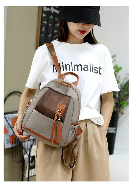 Дамска оксфордска раница против кражба сива черна модна водоустойчива ученическа чанта Ежедневна голяма вместимост за пътуване Mochila момиче Bolsa