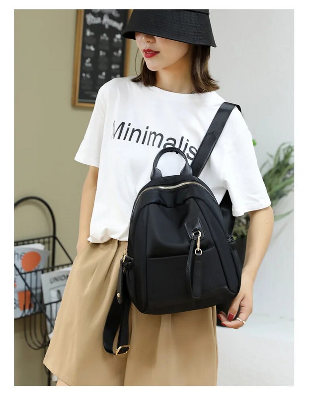 Дамска оксфордска раница против кражба сива черна модна водоустойчива ученическа чанта Ежедневна голяма вместимост за пътуване Mochila момиче Bolsa