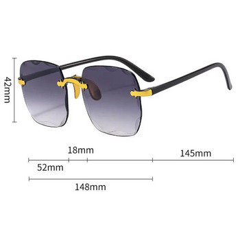 Нови квадратни слънчеви очила с големи рамки Дамски маркови дизайнерски модни слънчеви очила Дамски летни очила за пътуване UV400 Oculos De Sol
