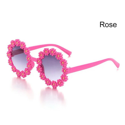 Fashion Disco Party Adults Shades Γυαλιά ηλίου λουλούδι Γυαλιά ηλίου Daisy για γυναίκες Στρογγυλός σκελετός