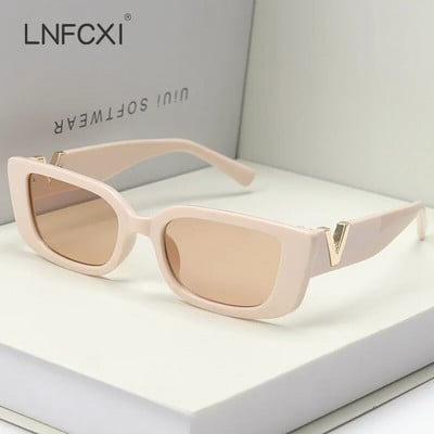 LNFCXI Ρετρό Γυαλιά ηλίου Cat Eye Γυναικεία ρετρό Γυαλιά ηλίου V Luxury V Ανδρικά γυαλιά ηλίου μόδας ζελέ με μεταλλικούς μεντεσέδες