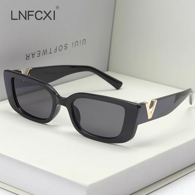 LNFCXI Ρετρό Γυαλιά ηλίου Cat Eye Γυναικεία ρετρό Γυαλιά ηλίου V Luxury V Ανδρικά γυαλιά ηλίου μόδας ζελέ με μεταλλικούς μεντεσέδες