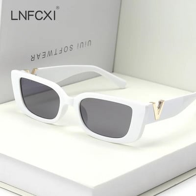 LNFCXI Ρετρό Γυαλιά ηλίου Cat Eye Γυναικεία ρετρό Γυαλιά ηλίου V Luxury V Ανδρικά γυαλιά ηλίου μόδας ζελέ με μεταλλικούς μεντεσέδες