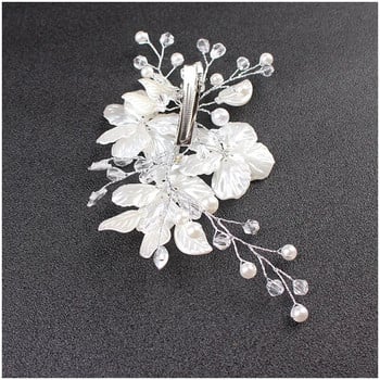 Λευκό Peal Flower Νυφικό κλιπ μαλλιών f Headpiece Wedding Headclip Αξεσουάρ μαλλιών Κοσμήματα Κόμμωση νύφης για πάρτι