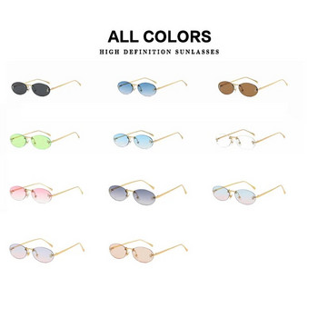 Νέα γυναικεία γυαλιά ηλίου Y2k φακοί Cat Eye Shades Rimless γυαλιά γυαλιά ρετρό γράμματα Luxury Vintage γυαλιά ηλίου Αξεσουάρ σκιάς