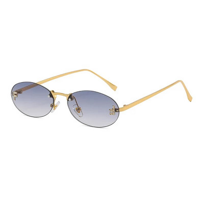 Nove ženske sunčane naočale Y2k leće Cat Eye sjenila Naočale bez okvira Retro naočale s slovima Luksuzne vintage sunčane naočale Dodaci za sjenilo
