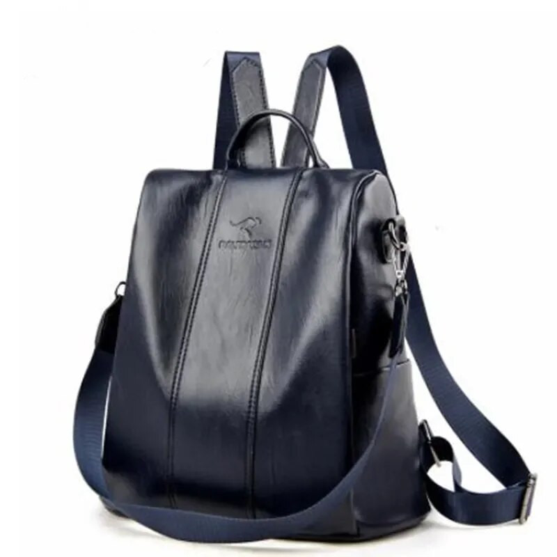 Кожена раница против кражба, дамска ретро чанта през рамо, дамска туристическа раница с голям капацитет, ученически чанти за момичета mochila feminina