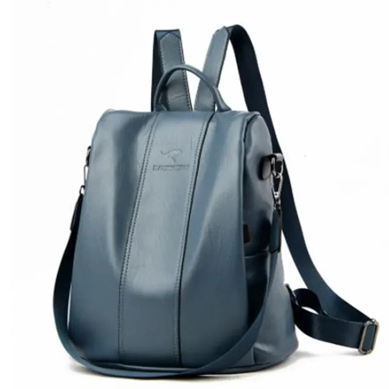 Кожена раница против кражба, дамска ретро чанта през рамо, дамска туристическа раница с голям капацитет, ученически чанти за момичета mochila feminina