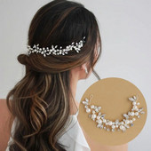 Νύφη κεφαλή γάμου Rhinestone Princess Style Faux Pearl Stage Show Performance Διακόσμηση μαλλιών Ενσύρματα αξεσουάρ γάμου