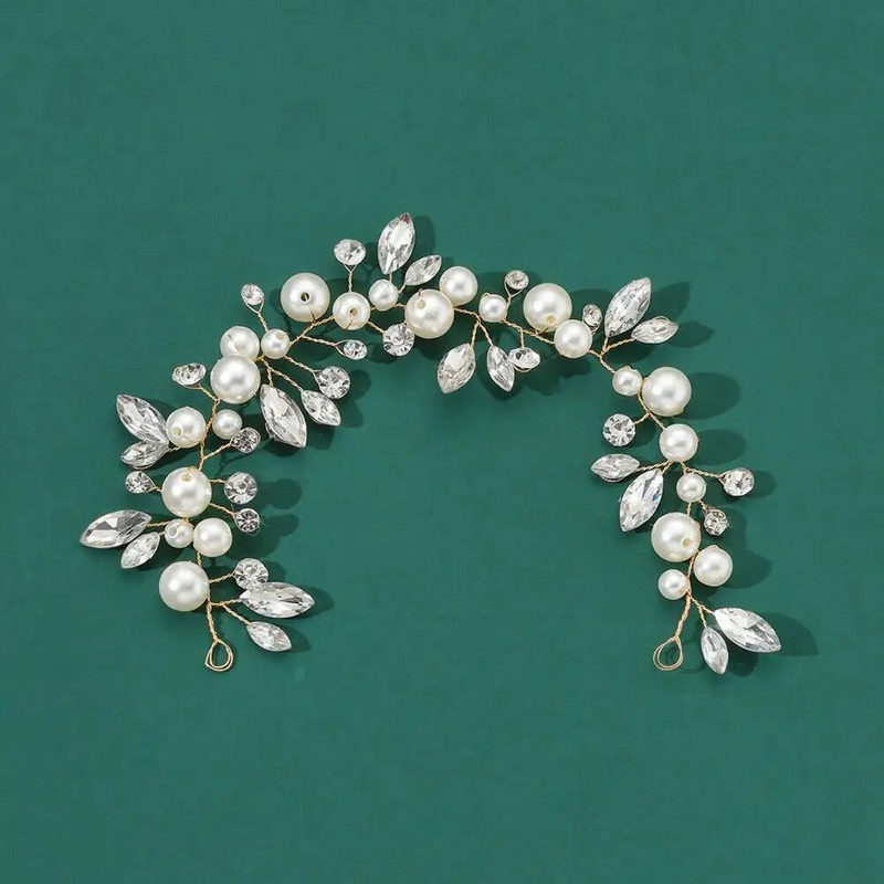 Vjenčano pokrivalo za glavu mladenke u stilu princeze od umjetnog bisera Nastup na pozornici Ukrasi za kosu Žičani dodaci za vjenčanje