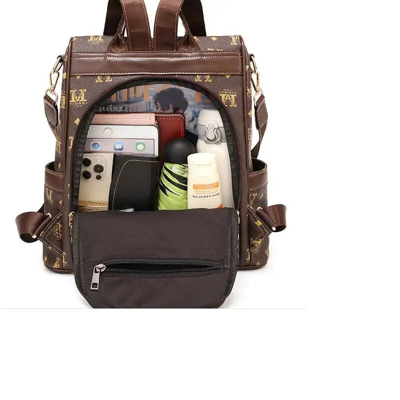 Novi korejski modni mekani kožni ženski ruksak velikog kapaciteta Putna torba protiv krađe Školska torba Ženske ležerne torbe na rame