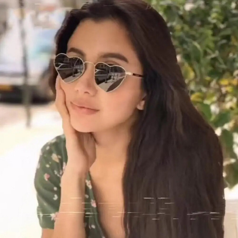 Modne sunčane naočale u obliku srca za žene Retro metalni okvir Šarene sunčane naočale lijepih nijansi Vintage naočale iz 90-ih