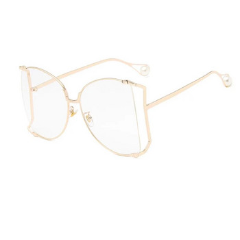 2023 Νέα μάρκα Pearls Halfround γυαλιά ηλίου Γυναικεία μόδα Γυαλιά ηλίου μεγάλου σκελετού ντεγκραντέ Γυναικεία γυαλιά Oculos Unisex