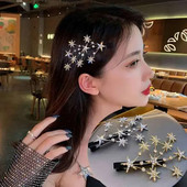 Γυναικείο κλιπ μαλλιών Buling Star Rhinestone Κοριτσίστικα αξεσουάρ για τα μαλλιά Φουρκέτες μόδας Κοσμήματα Κάλυμμα κεφαλής πεταλούδα Κλιπ μαλλιών Γυναικεία