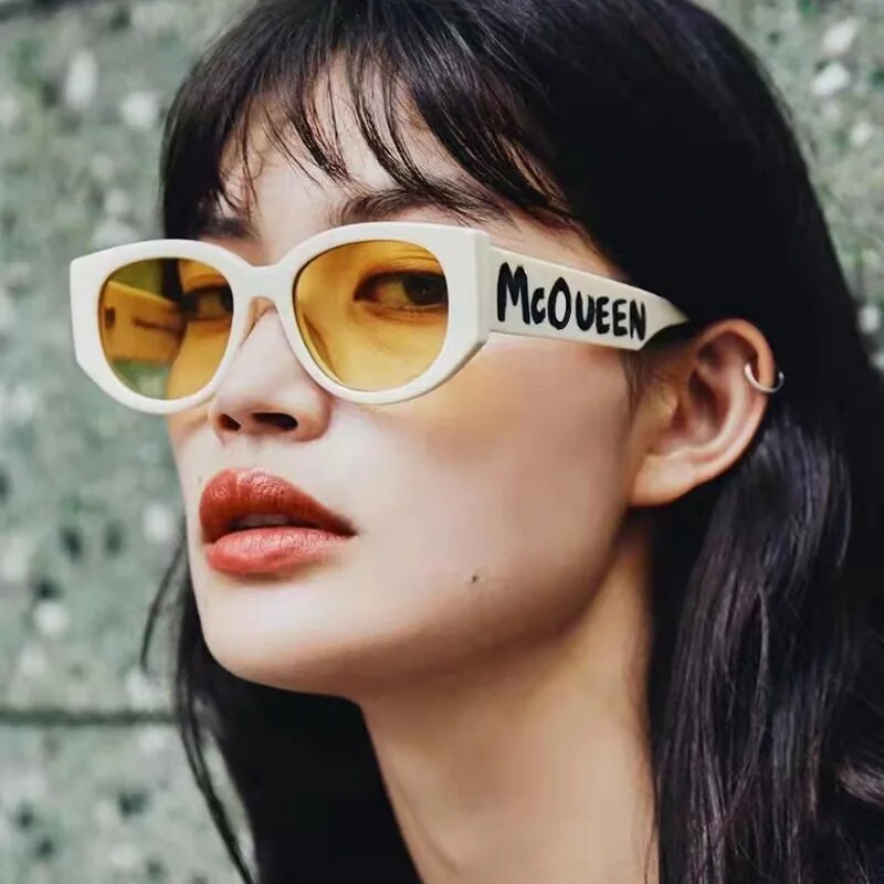 INS Cat Eye ženske sunčane naočale Vintage brend dizajnerske sunčane naočale ženske luksuzne Mcqueen Gafas De Mujer sunčane naočale malih okvira ženske