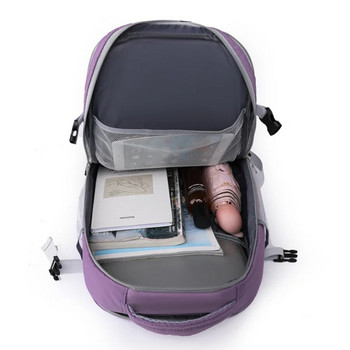 Γυναικείο σακίδιο πλάτης ταξιδιού για αεροπλάνο Ελαφρύ τσαντάκι πολλαπλών λειτουργιών με αποσκευή USB φόρτισης φορητού υπολογιστή αδιάβροχο αντικλεπτικό σακίδιο