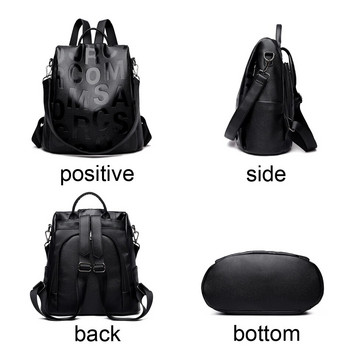 Тенденции Дамски раници против кражба Висококачествени меки ученически чанти от PU кожа за момиче Чанта за рамо Раница Пътни чанти