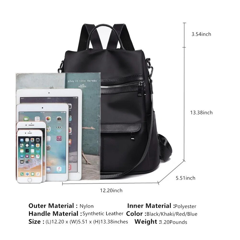 Protuprovalni ženski ruksaci Vodootporni Oxford ruksak za djevojčice Ruksak poznatog brenda Ženski ruksak velikog kapaciteta crni