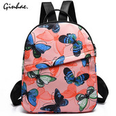 Oxford Butterfly Appliques Backpack Γυναικεία Τσάντες ώμου πολλαπλών λειτουργιών Patchwork Αντικλεπτική Σχολική τσάντα πλάτης Patchwork