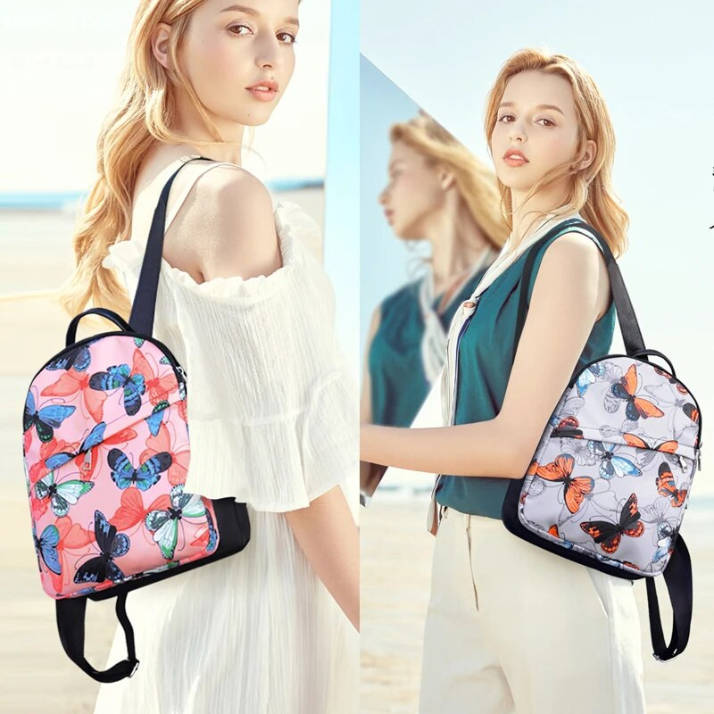 Oxford ruksak s leptir aplikacijama Ženska višenamjenska patchwork torba za rame Protuprovalni putni ruksak Patchwork školska torba