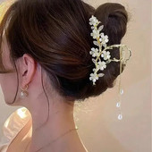 Pearl Flower Hair Tassel Hair Kandže za žene Slatka slatka kopča za kosu Djevojke Modna elegancija Pokrivalo za glavu Izuzetni korejski dodaci za kosu