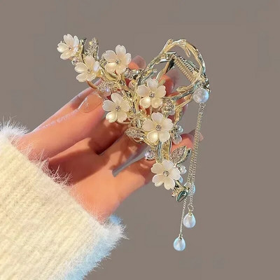 Pearl Flower Hair Tassel Hair Kandže za žene Slatka slatka kopča za kosu Djevojke Modna elegancija Pokrivalo za glavu Izuzetni korejski dodaci za kosu