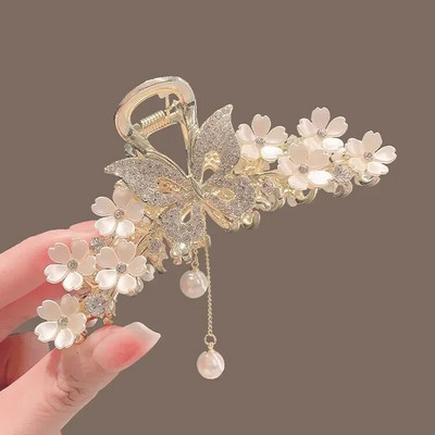 Pearl Flower Hair Tassel Hair Kandže za žene Slatka slatka kopča za kosu Djevojke Modna elegancija Pokrivalo za glavu Izuzetni korejski dodaci za kosu