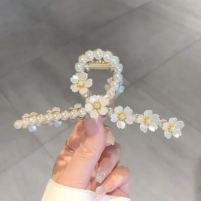 Pearl Flower Hair Tassel Hair Kandže za žene Slatka slatka kopča za kosu Djevojke Modna elegancija Pokrivalo za glavu Izuzetni korejski dodaci za kosu