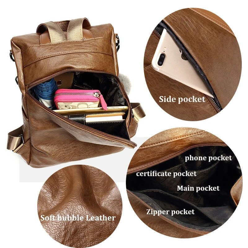 Γυναικείο vintage  σακίδιο πλάτης Γυναικείο αντικλεπτικό πολυλειτουργικό σακίδιο πλάτης Σχολικές τσάντες για έφηβες σακίδιο ρούγκτα