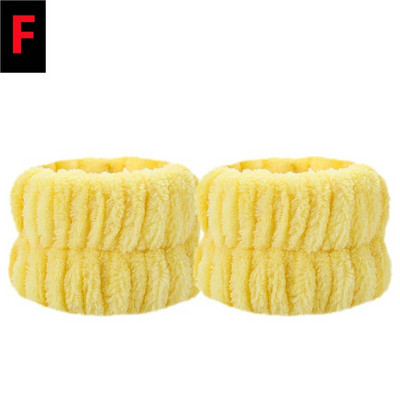 2 τεμάχια επαναχρησιμοποιήσιμη ζώνη καρπού σπα Μαλακά βραχιολάκια πετσετών μικροϊνών για πλύσιμο προσώπου Γυναικεία κοριτσίστικη γιόγκα για τρέξιμο αθλητική ζώνη καρπού