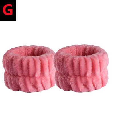 2 τεμάχια επαναχρησιμοποιήσιμη ζώνη καρπού σπα Μαλακά βραχιολάκια πετσετών μικροϊνών για πλύσιμο προσώπου Γυναικεία κοριτσίστικη γιόγκα για τρέξιμο αθλητική ζώνη καρπού