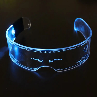 Φωτεινά γυαλιά ηλίου LED Vintage γυαλιά πανκ ανδρικά γυναικεία χριστουγεννιάτικα πάρτι μόδας πολύχρωμα φωτιστικά γυαλιά αποχρώσεις UV400