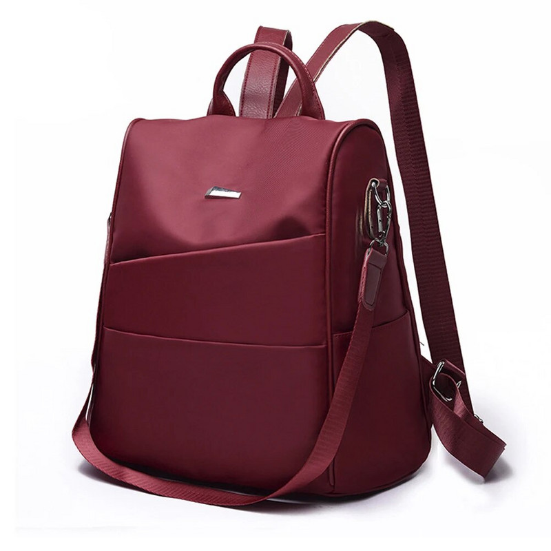Školski protuprovalni lagani modni ženski ruksak, prijenosni, velikog kapaciteta, ležerni, vodootporni, Oxford Putna ženska, čvrsta naramenica