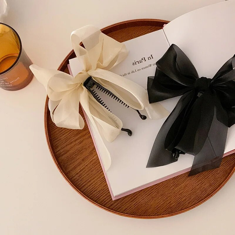 Korejska traka Mašna Banana štipaljka Mašna Konjski rep Štipaljke za kosu Žene Djevojke Visoki konjski rep Vertikalna uvrnuta ukosnica Dodaci za kosu