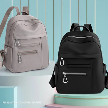 Γυναικείο απλό μικρό σακίδιο πλάτης Ενήλικες έφηβοι Σχολικό σακίδιο ταξιδιού Φοιτητικό τσάντα μεγάλης χωρητικότητας Casual Αντικλεπτικό Nylon Daypack
