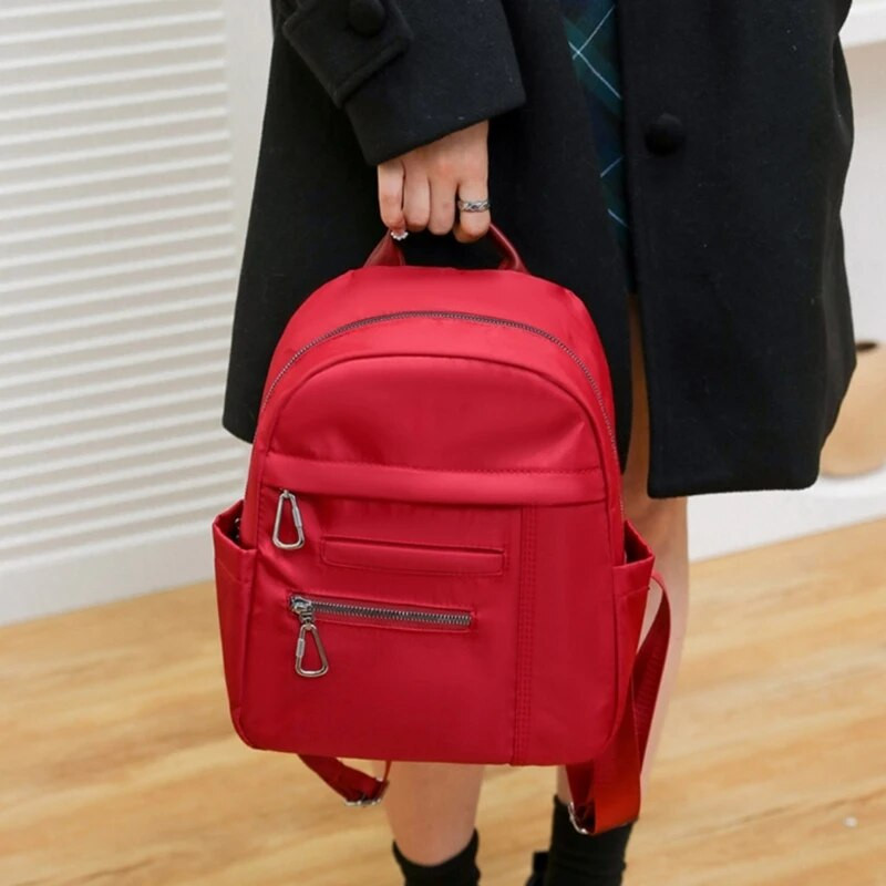 Ženski jednostavni mali ruksak za odrasle tinejdžere Školski putni ruksak za studente Torba za knjige velikog kapaciteta Ležerna najlonska ruksak protiv krađe