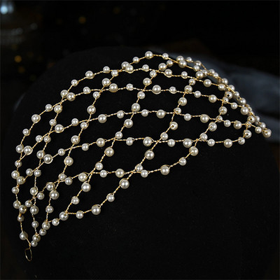 Mireasa Nunta Cristal Perla Bandita Flori Accesorii Par Mirese Tiara Mireasa Coroana Handmade Bentita Decor Bijuterii Par