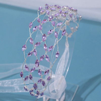 Νυφικός Γάμος Κρυστάλλινο Πέρλα Λουλούδι Κεφαλόδεσμος Νυφικά Αξεσουάρ Μαλλιών Νύφη Τιάρα Χειροποίητο Στέμμα Διακόσμηση Μαλλιά Κοσμήματα