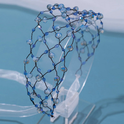 Νυφικός Γάμος Κρυστάλλινο Πέρλα Λουλούδι Κεφαλόδεσμος Νυφικά Αξεσουάρ Μαλλιών Νύφη Τιάρα Χειροποίητο Στέμμα Διακόσμηση Μαλλιά Κοσμήματα