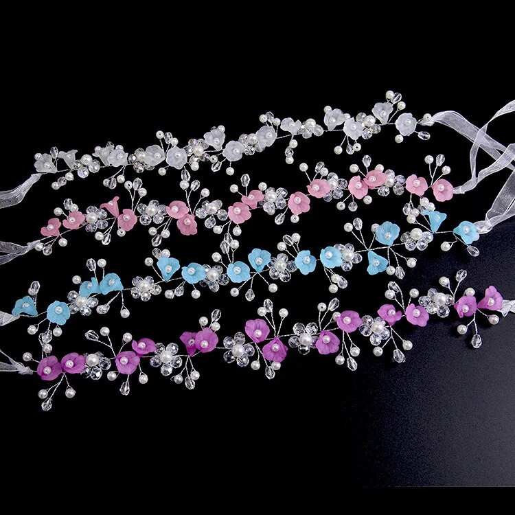 Κρυστάλλινο μαργαριτάρι λουλούδι στεφάνι νύφης νυφικό στεφάνι κεφαλή παιδικό στεφάνι αξεσουάρ κεφαλής