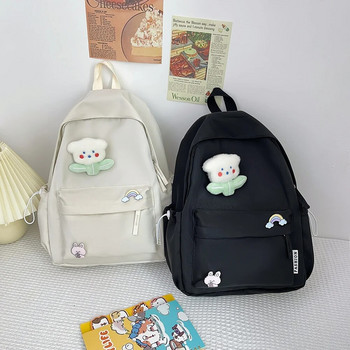 Σχολική τσάντα πλάτης μεγάλης χωρητικότητας για κορίτσι ταξιδίου Μαθητική τσάντα νάιλον Σχολική τσάντα Πολλαπλής τσέπης Αντικλεπτική Σχολική τσάντα