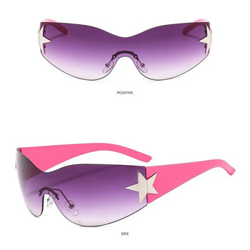 Μοντέρνα γυαλιά ηλίου για γυναίκες ανδρικά Y2K Punk One Piece γυαλιά Υπερμεγέθη αθλητικά γυαλιά ηλίου Μόδα σκιές γυαλιά