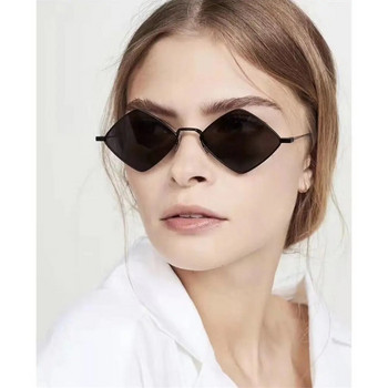 2024 Ретро Слънчеви очила с форма на диамант Модни метални неправилни сенници Очила Мъжки Женски Цветни лещи Слънчеви очила Унисекс