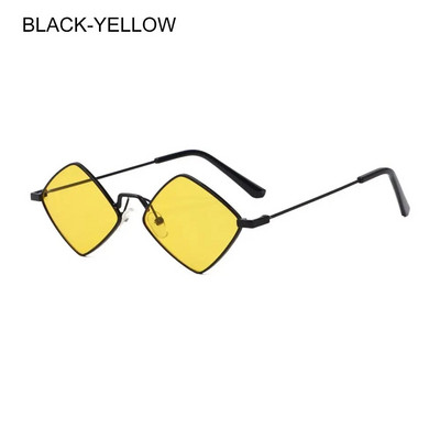 Ochelari de soare retro în formă de diamant 2024, metal, umbrele de soare neregulate, ochelari pentru bărbați, femei, lentile colorate, ochelari de soare, unisex