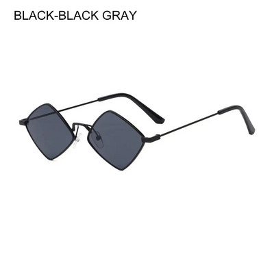 Ochelari de soare retro în formă de diamant 2024, metal, umbrele de soare neregulate, ochelari pentru bărbați, femei, lentile colorate, ochelari de soare, unisex