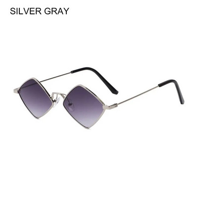 Ochelari de soare retro în formă de diamant 2024, metal, umbrele de soare neregulate, ochelari pentru bărbați, femei, lentile colorate, ochelari de soare, unisex