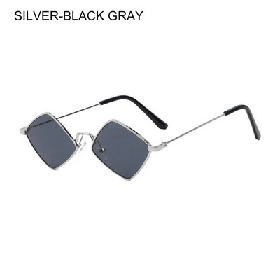 Ochelari de soare retro în formă de diamant 2024, metal, umbrele de soare neregulate, ochelari pentru bărbați, femei, lentile colorate, ochelari de soare, unisex